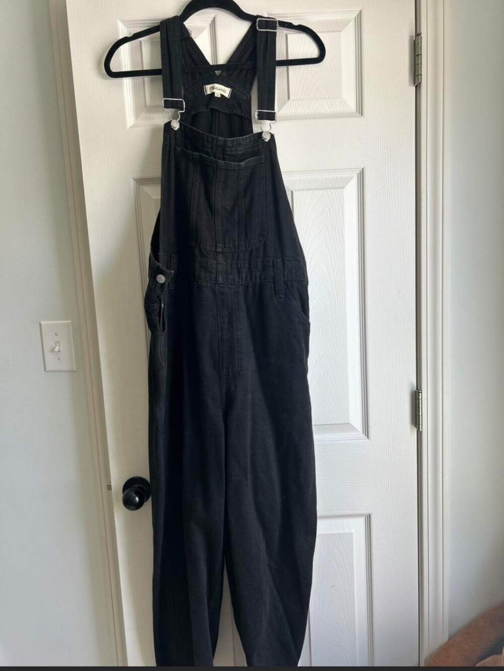 Madewell Black Denim Overalls Jumpsuit